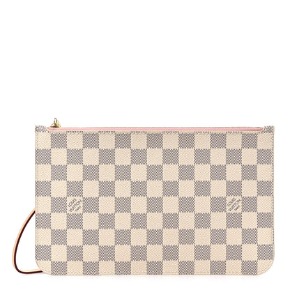 Louis Vuitton Damier Azur Neverfull MM GM Pochette Rose Ballerine 1 of 8
