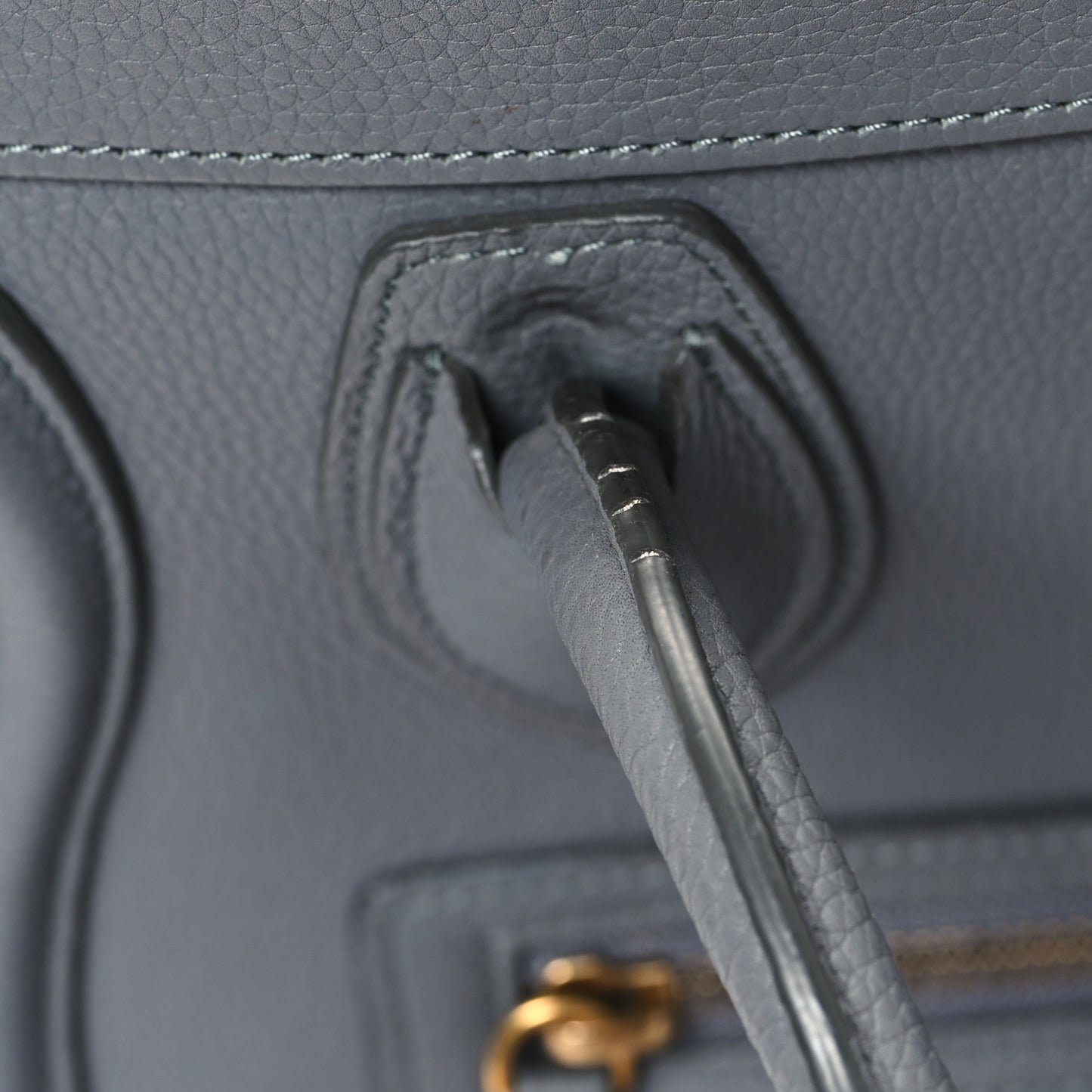 Baby Drummed Calfskin Micro Luggage Kohl