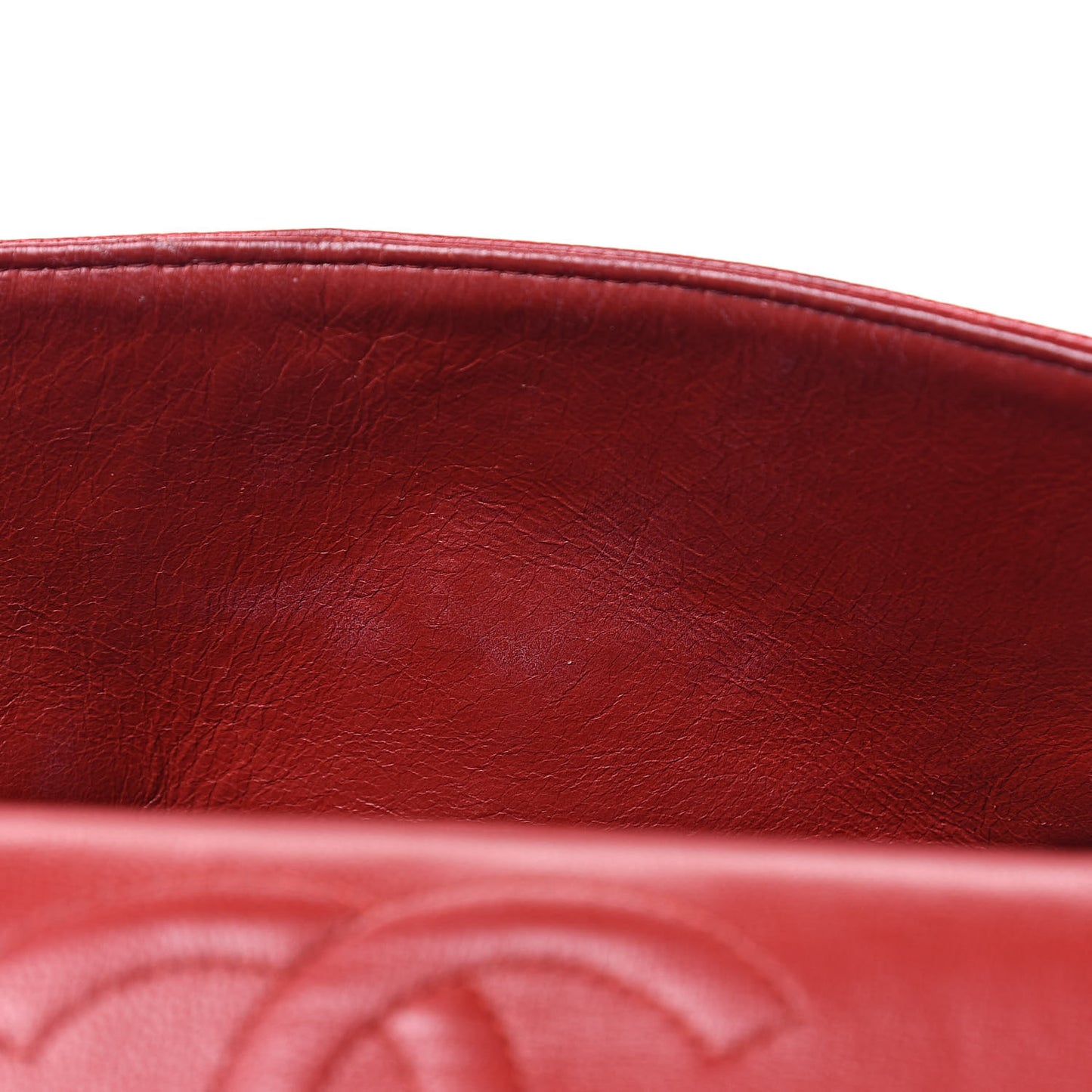 Caviar Quilted Medium Double Flap Red