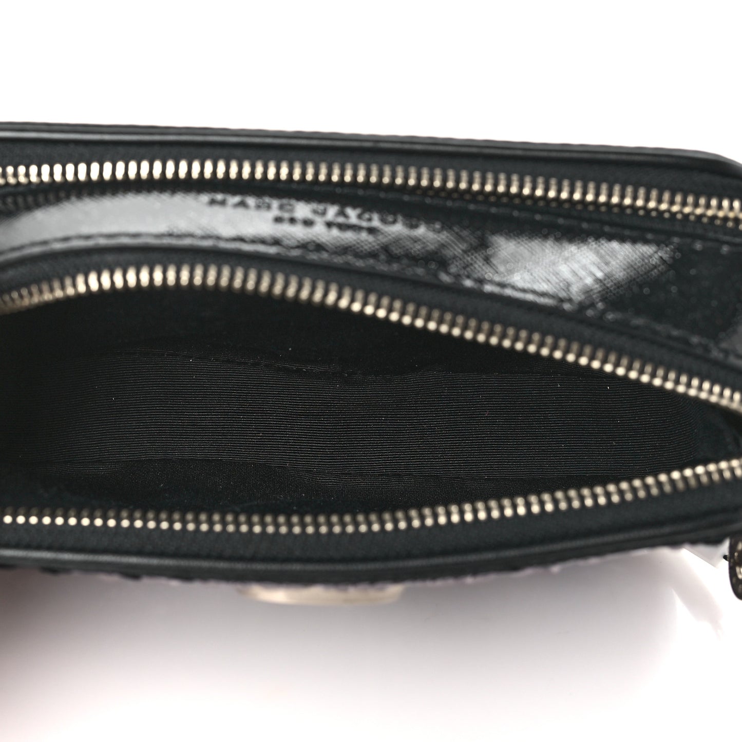 Calfskin Sequin Snapshot Camera Bag Black