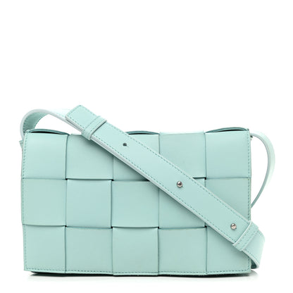 Bottega Veneta Lambskin Maxi Intrecciato Cassette Crossbody Bag Ice 1 of 10
