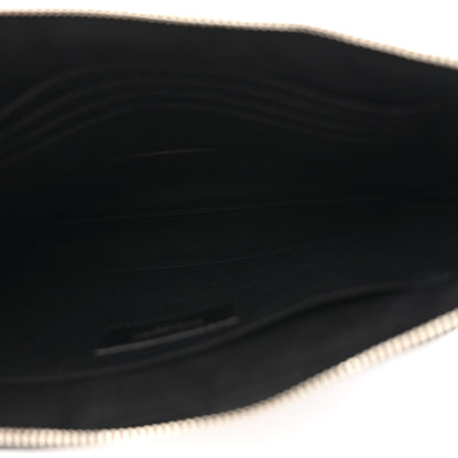 Saint Laurent Calfskin Crocodile Embossed Document Holder Black 5 of 9