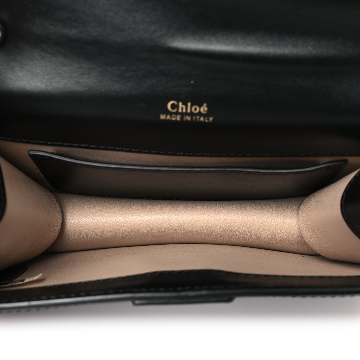 Chloe Shiny Goatskin Calfskin Mini Aby Chain Shoulder Bag Black 5 of 10