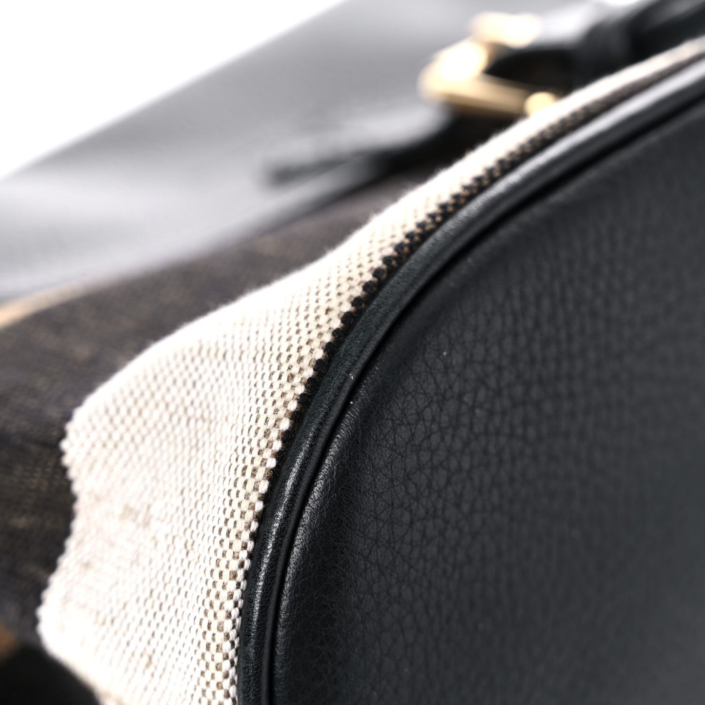 Mega Check Grainy Calfskin Small Gowan Messenger Bag Black