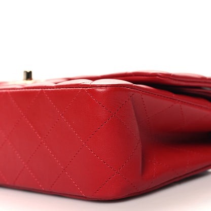 Chanel Lambskin Quilted Medium Double Flap Red 10 of 11