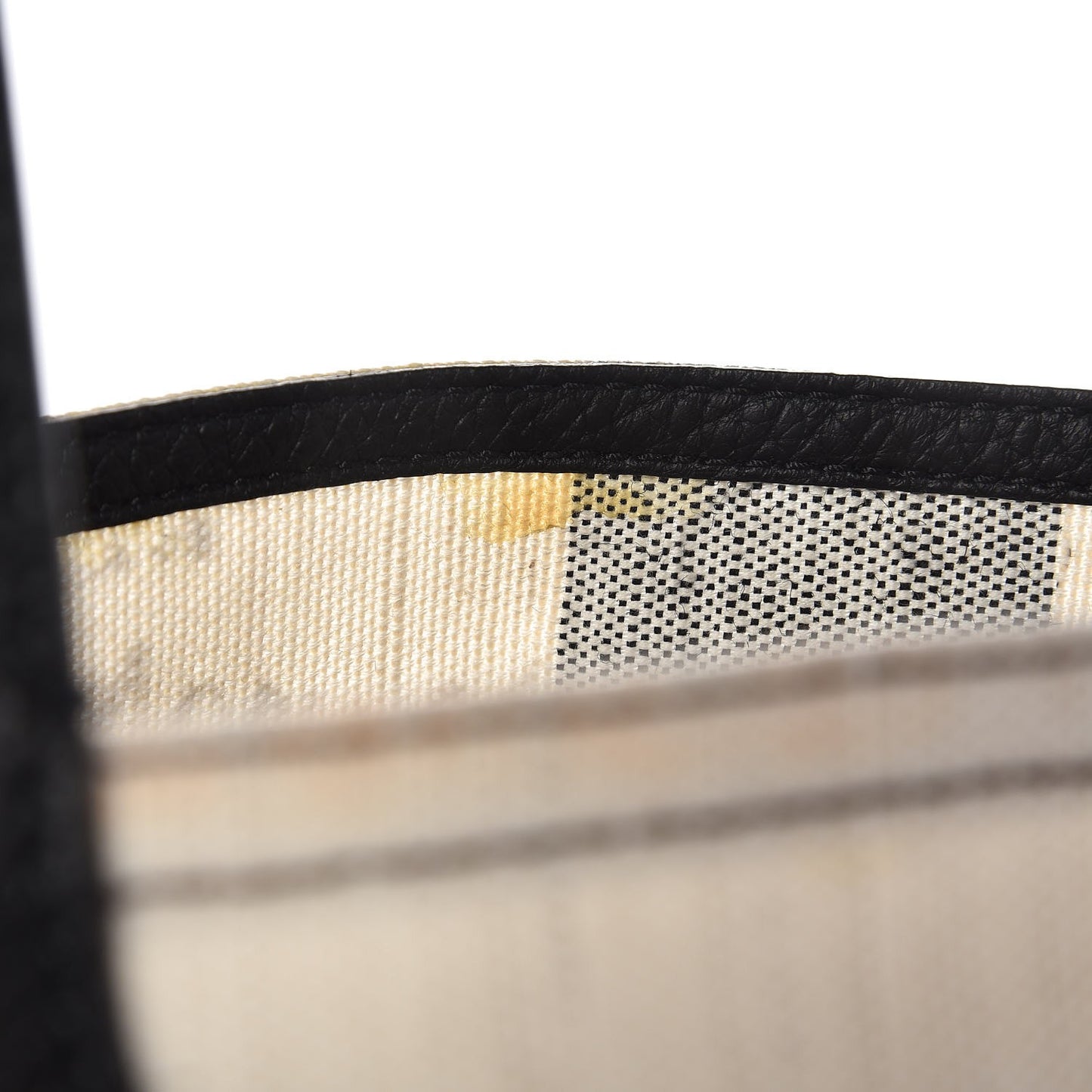 Coated Canvas Mega Check Sketchbook Reversible Tote White Black