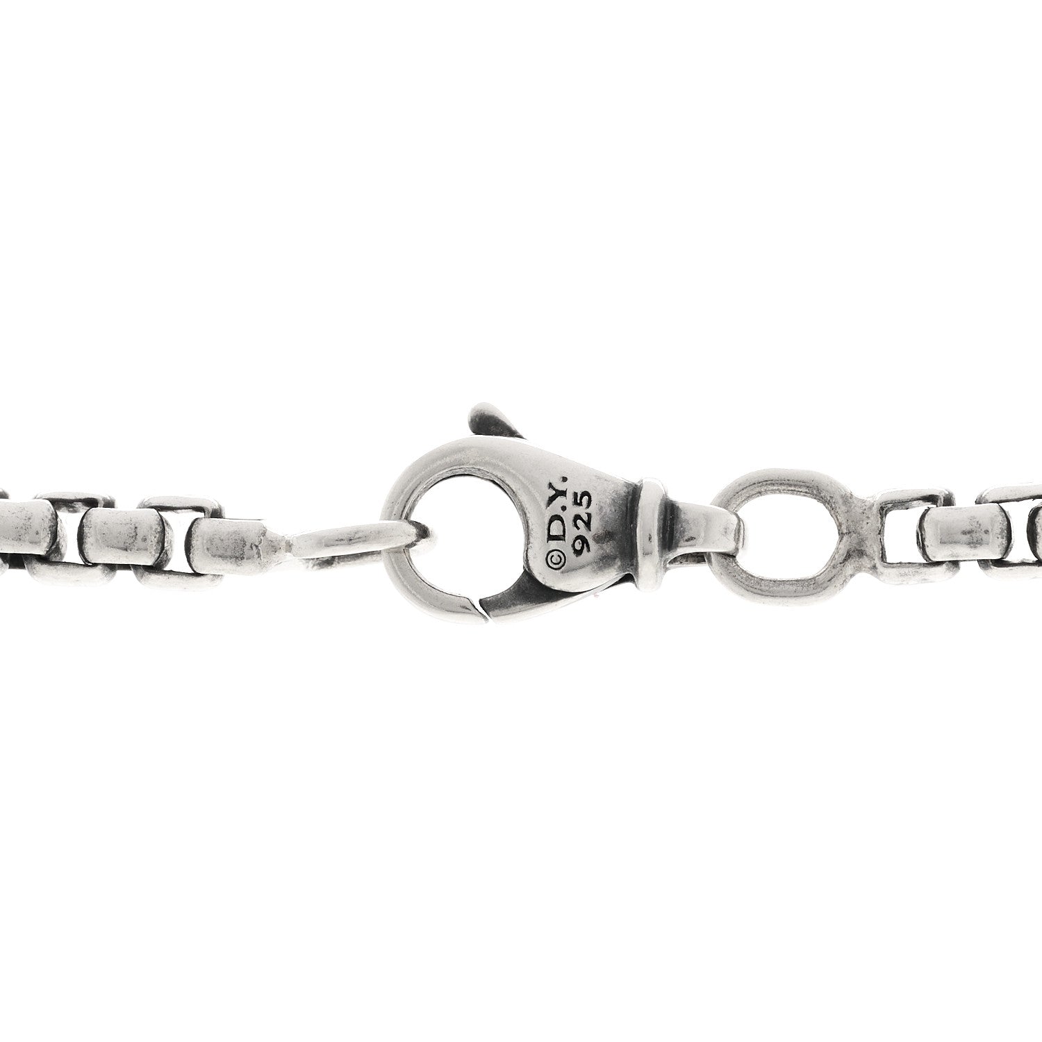 David Yurman Sterling Silver Black Diamond 36.3mm Faceted Amulet Pendant 4 of 5