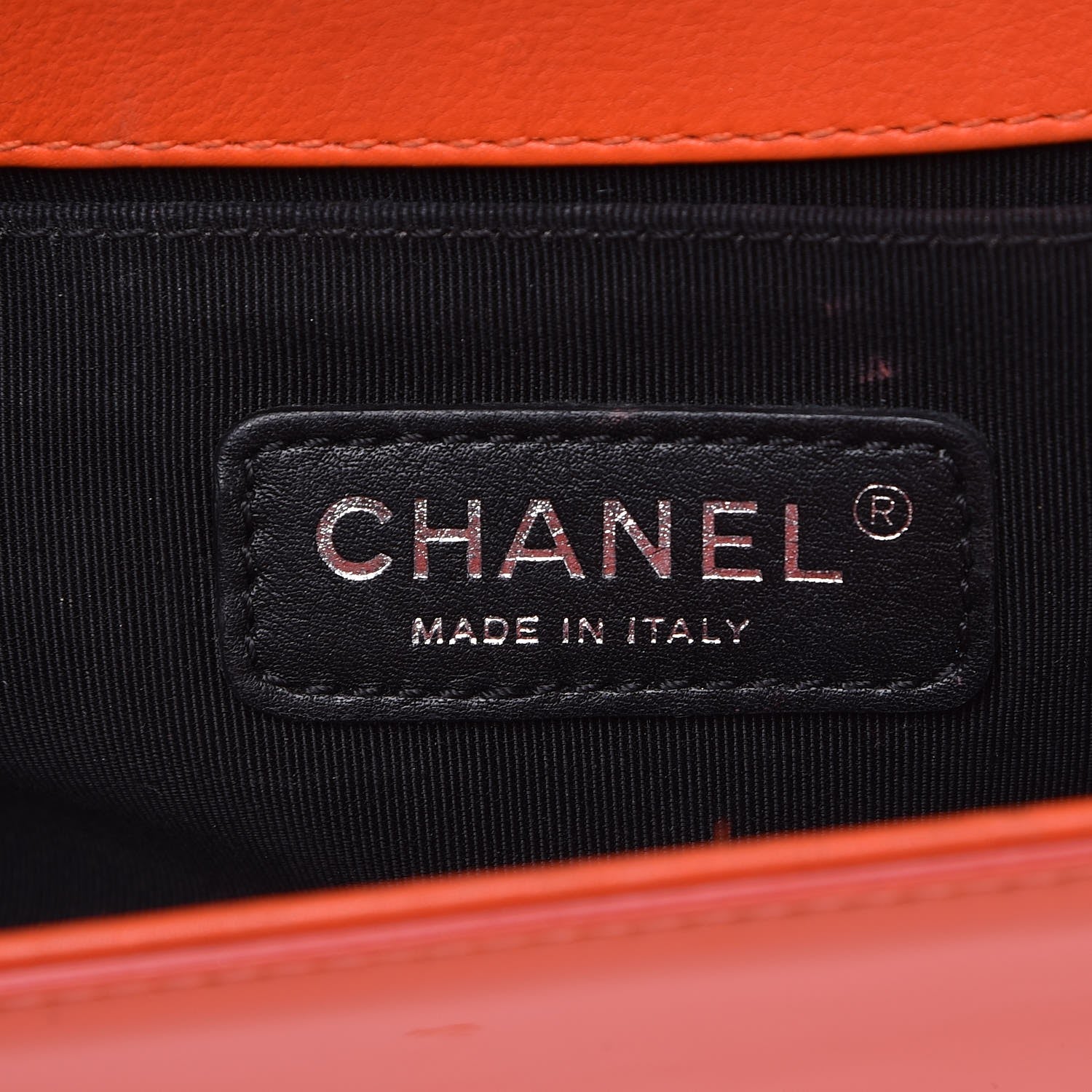 Chanel Patent Quilted Medium Plexiglass Boy Flap Orange 6 of 15