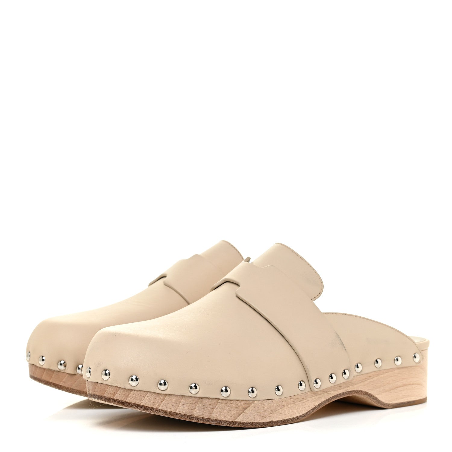 Hermes Calfskin Calya Mules 39 Hetre 3 of 14