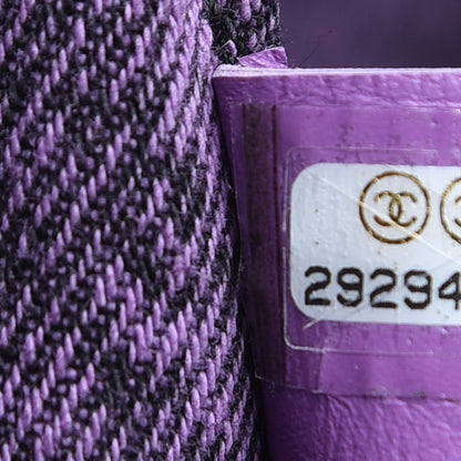 Chanel Denim Quilted Large 31 Denimpression Shopping Bag Purple Black 9 of 12