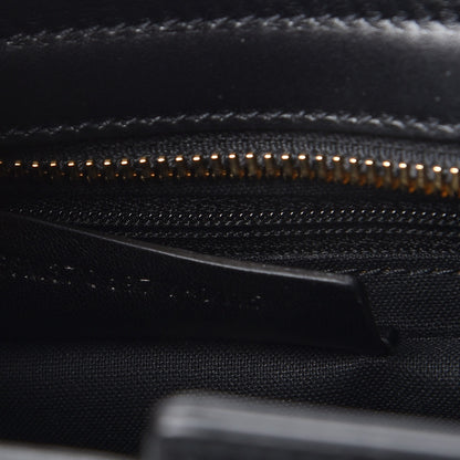 Saint Laurent Tweed Calfskin Embossed Classic Small Cabas Y Bag Black 7 of 14