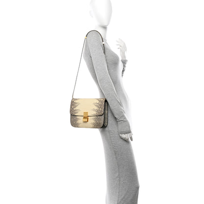 Celine Lizard Medium Classic Box Flap Bag Natural 2 of 10