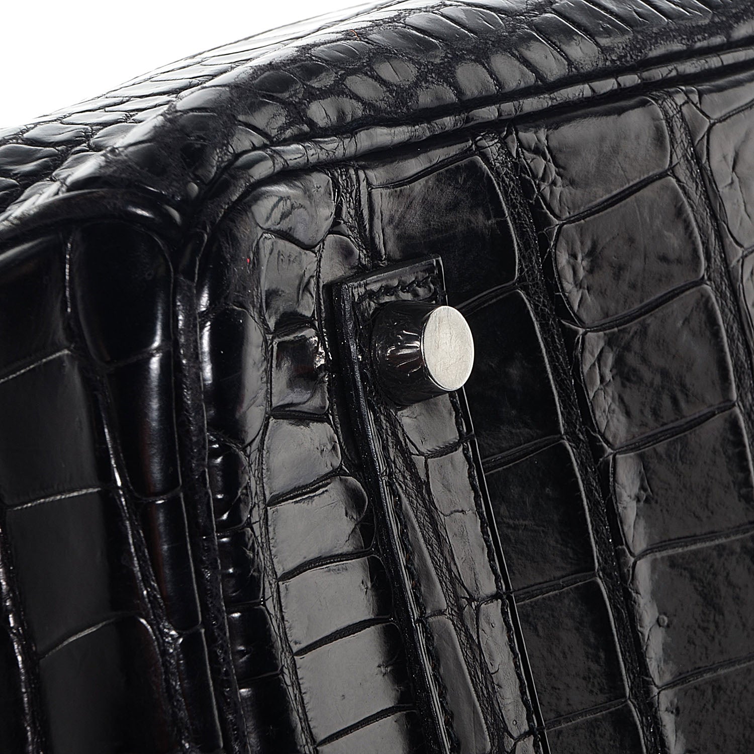 Hermes Matte Porosus Crocodile Birkin 35 Black 20 of 30