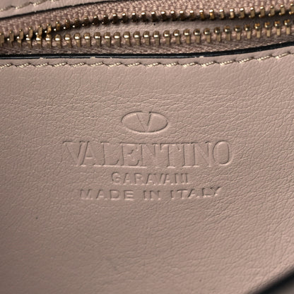 Valentino Garavani PVC Nappa Naked Small Glam Lock Rockstud Flap Poudre 6 of 8
