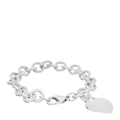 Tiffany Sterling Silver Heart Tag Charm Bracelet 1 of 3