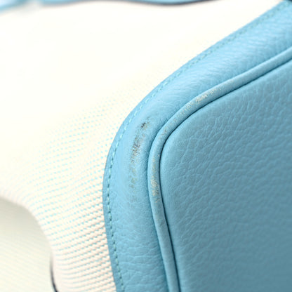 Hermes Twill H Vache Country Garden Party 36 MM Ecru Bleu Atoll 7 of 12