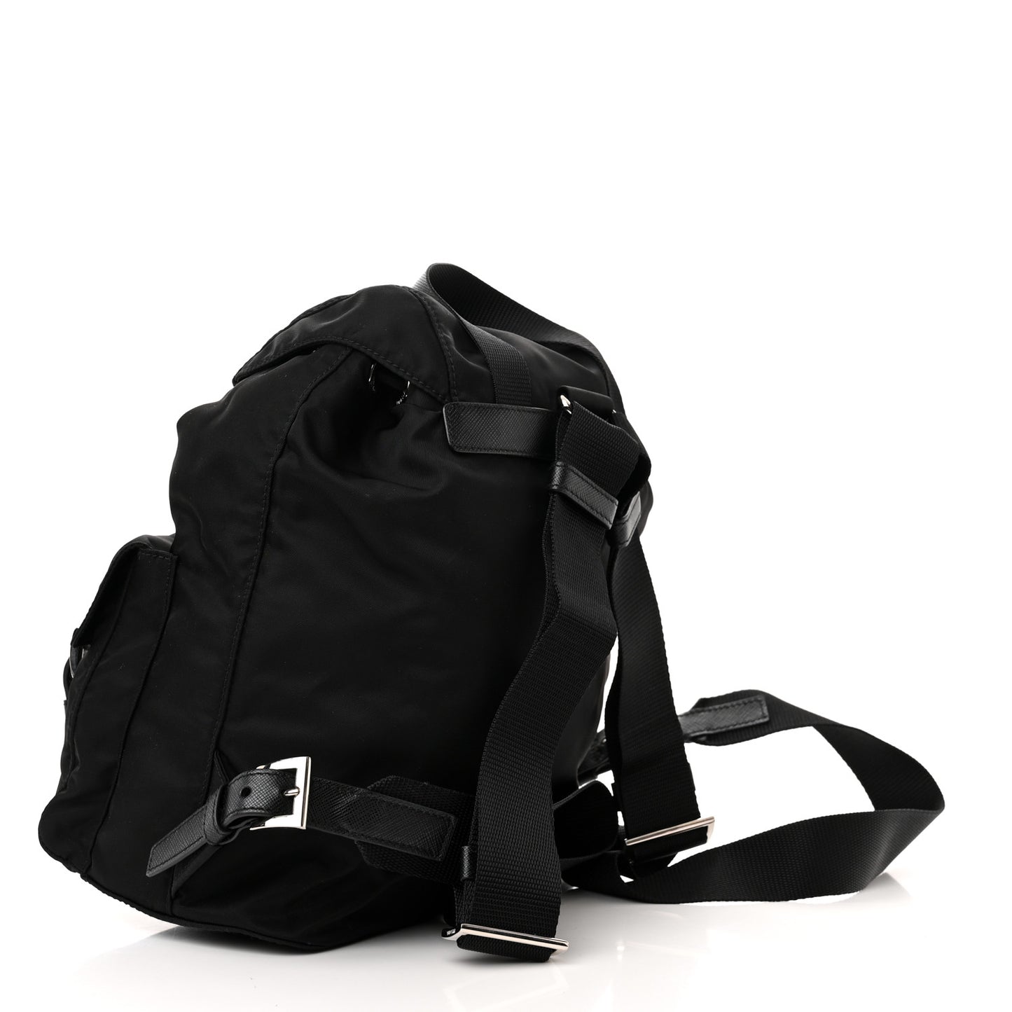 Tessuto Nylon Saffiano Small Backpack Black