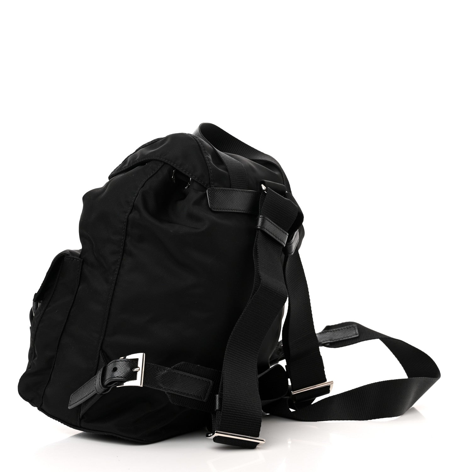 Prada Tessuto Nylon Saffiano Small Backpack Black 3 of 11