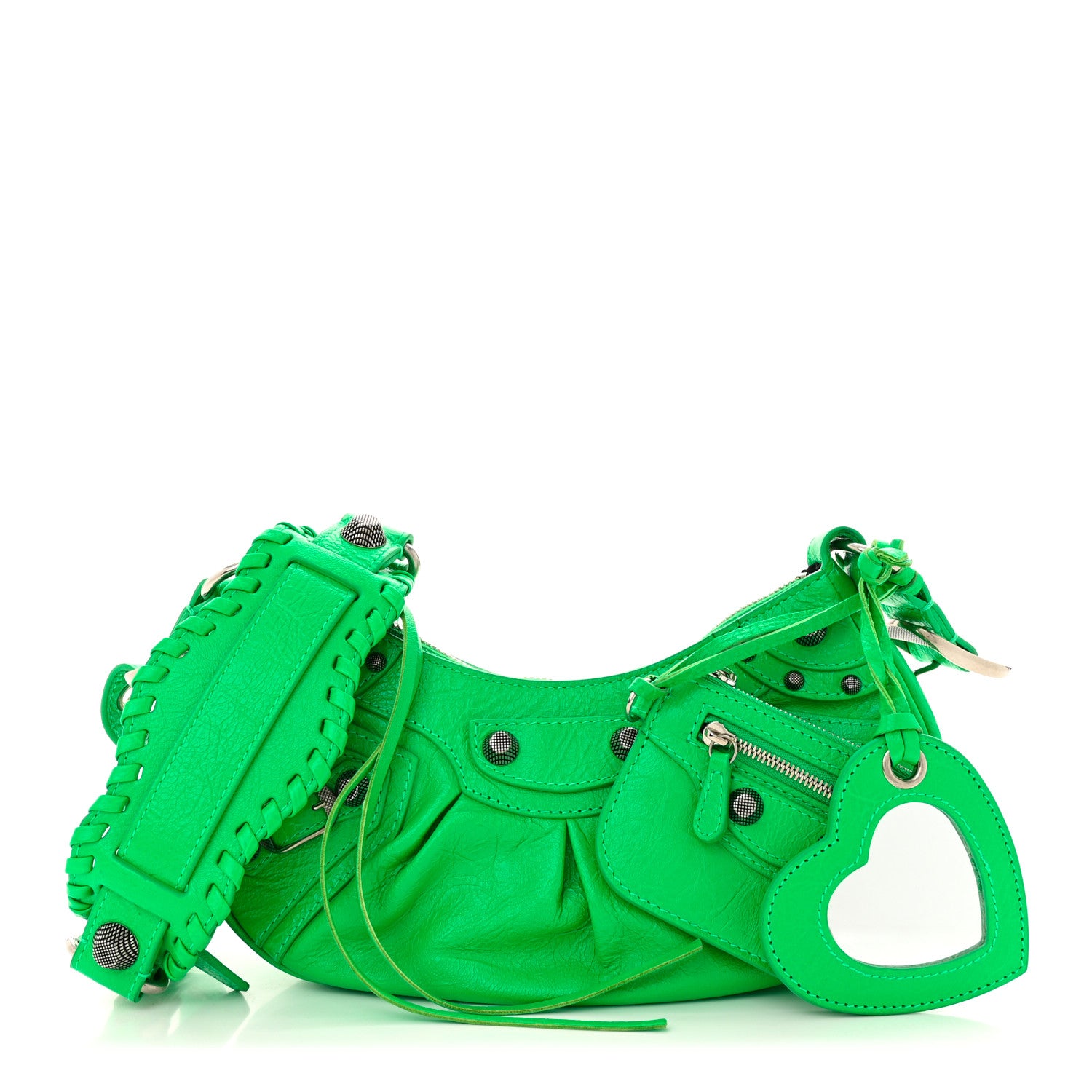 Balenciaga Agneau Arena Le Cagole Shoulder Bag XS Vivid Green 1 of 10