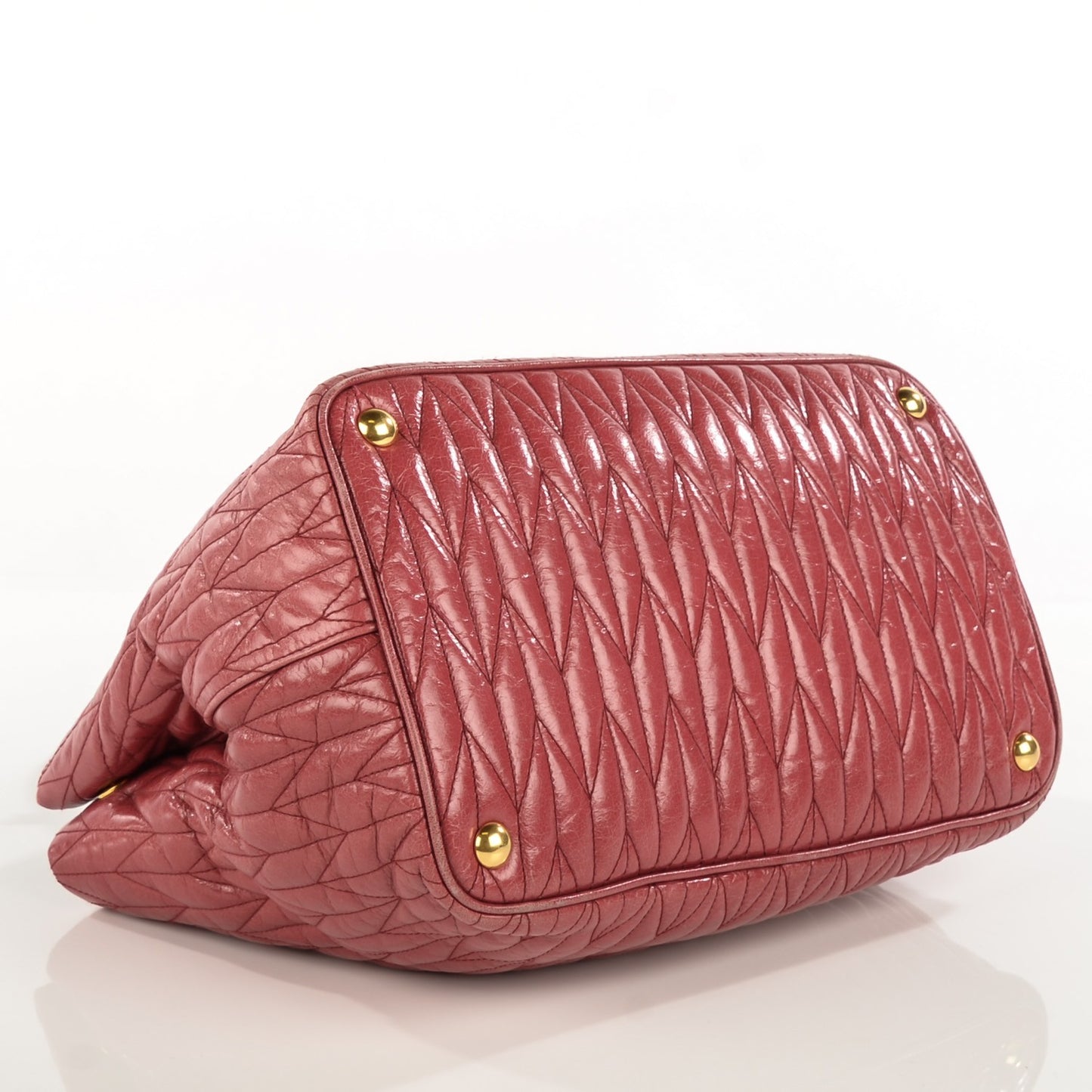 Vitello Shine Matelasse Trapu Tote Bruyere