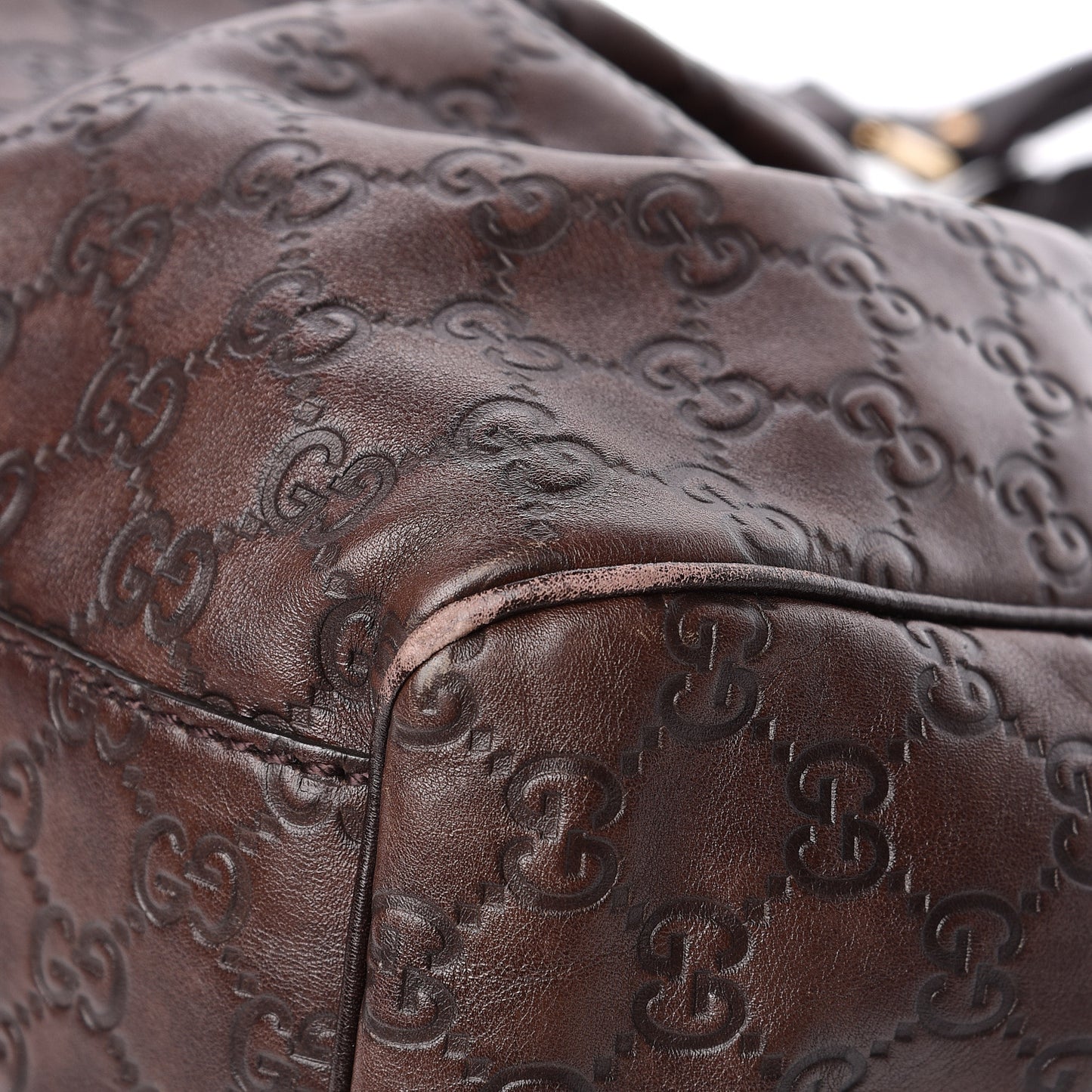 Guccissima Medium Sukey Tote Chocolate