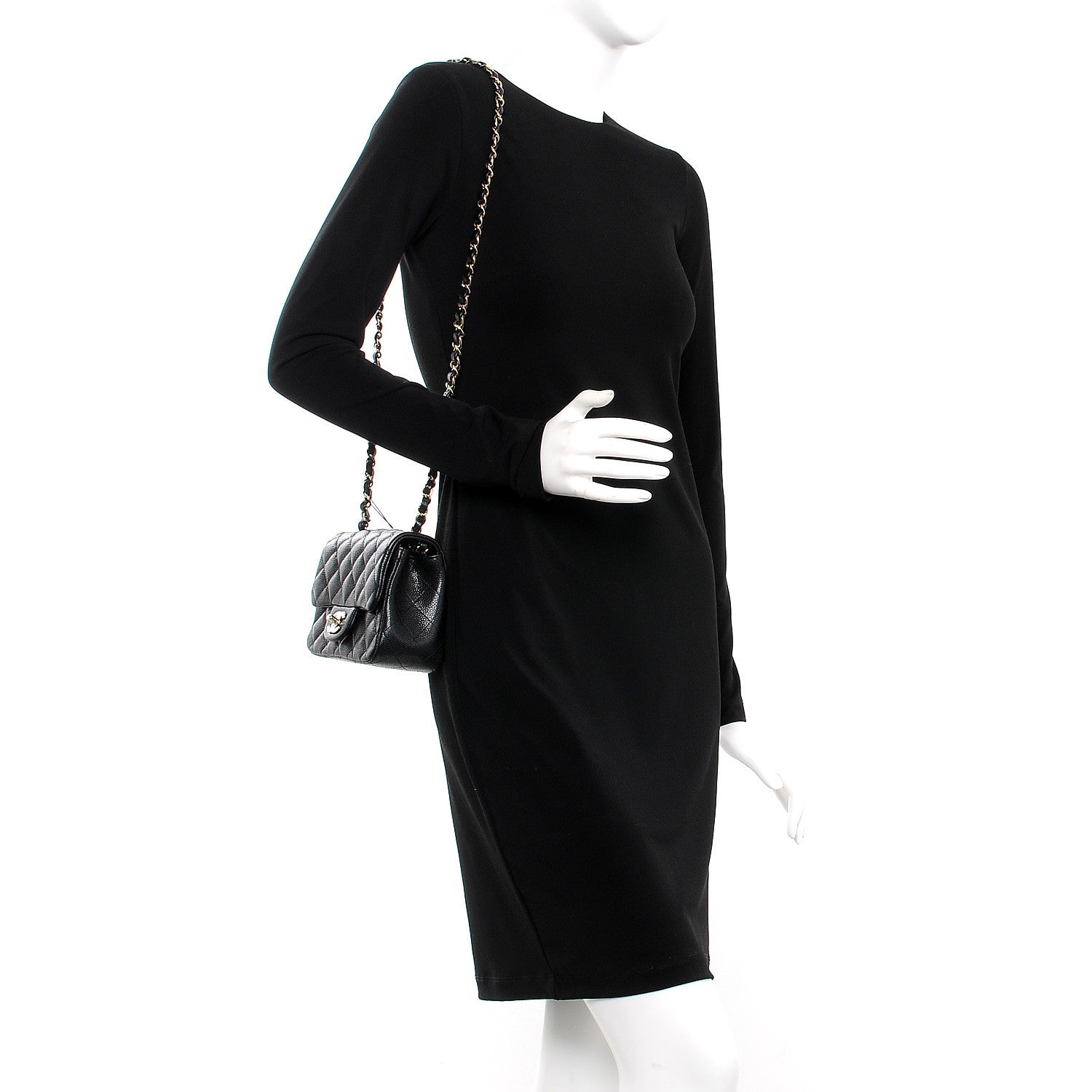 Chanel Caviar Quilted Mini Square Flap Black 2 of 8