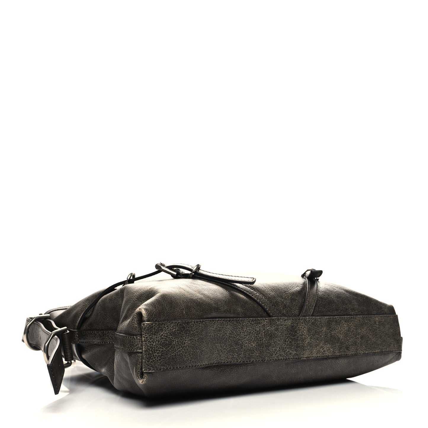Tumbled Calfskin Medium Voyou Bag Walnut Brown