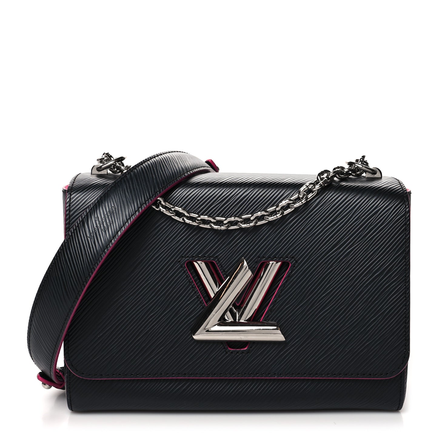 Epi Twist Shoulder Bag MM Black Pink