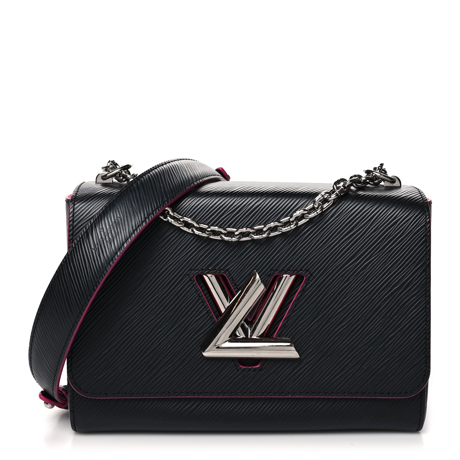 Louis Vuitton Epi Twist Shoulder Bag MM Black Pink 3 of 11