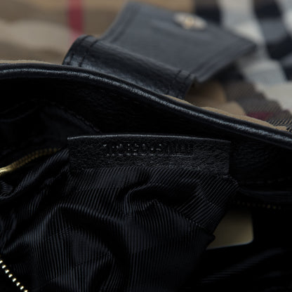 Burberry House Check Quilted Brook Hobo Black 9 of 10