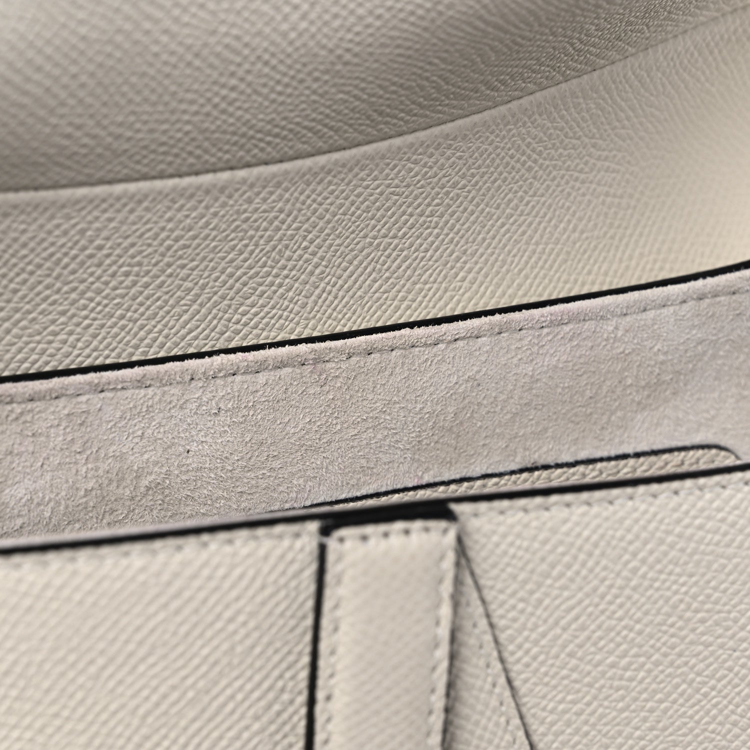 Christian Dior Grained Calfskin Saddle Bag With Strap Latte 10 of 11