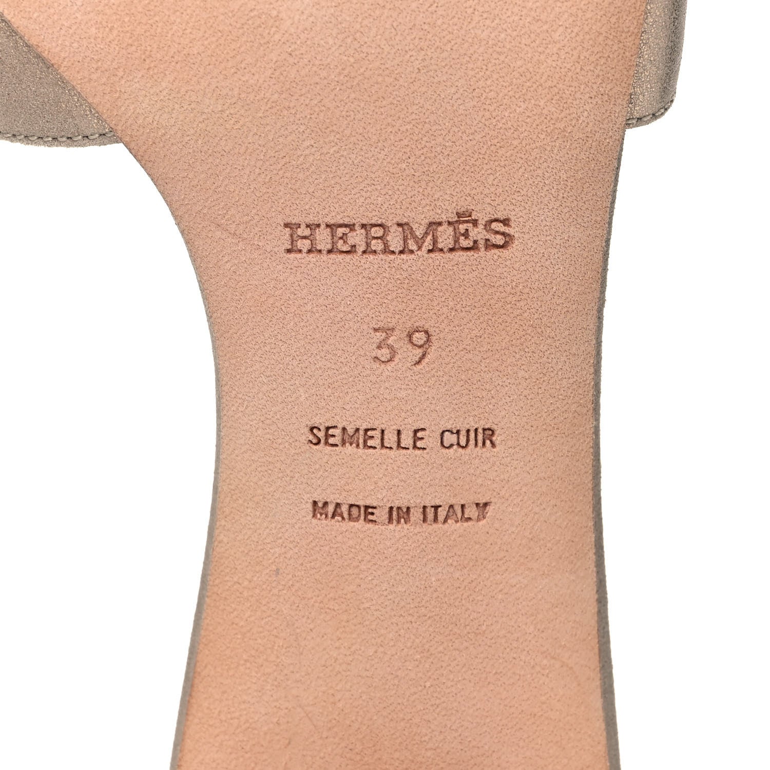 Hermes Metallic Nappa Oasis Sandals 39 Gold 6 of 10