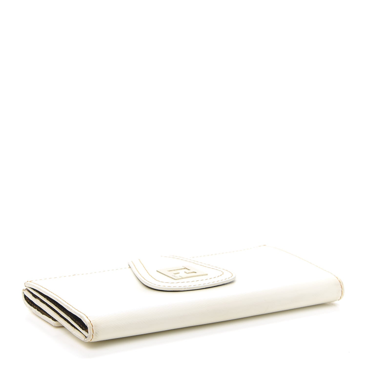 Fendi Coated Canvas Zucca Spalmati Continental Wallet White Tobacco 4 of 10