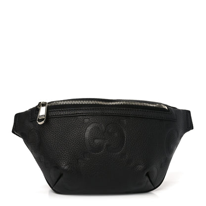 Gucci Piuma Calfskin Jumbo GG Embossed Small Belt Bag Black 1 of 10