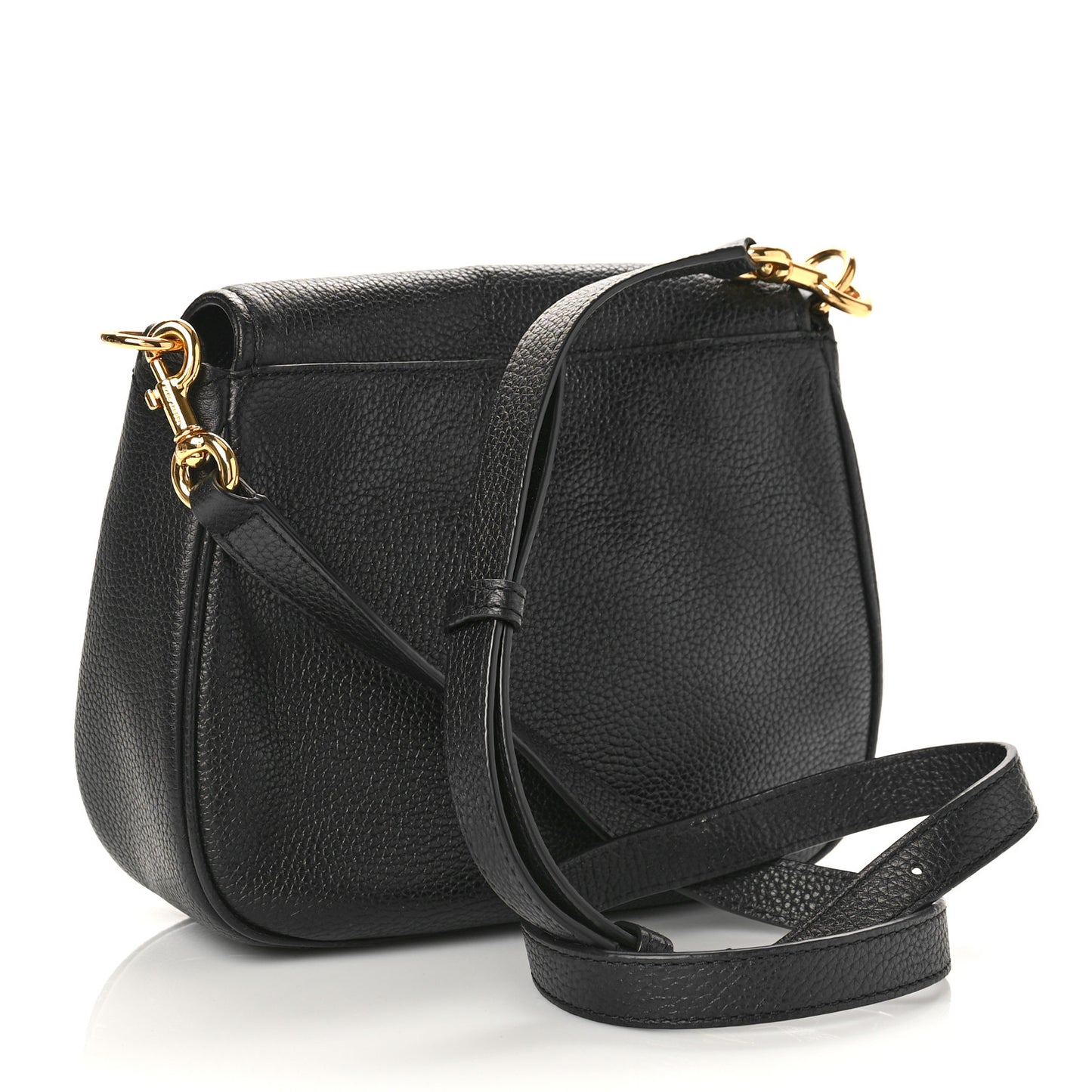 Calfskin Empire City Messenger Crossbody Black