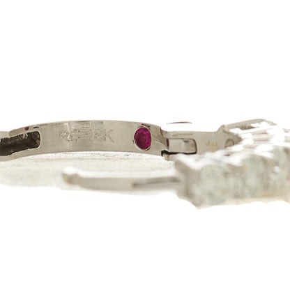 Roberto Coin 18K White Gold Diamond .70ct Huggie Hoop Earrings 4 of 5