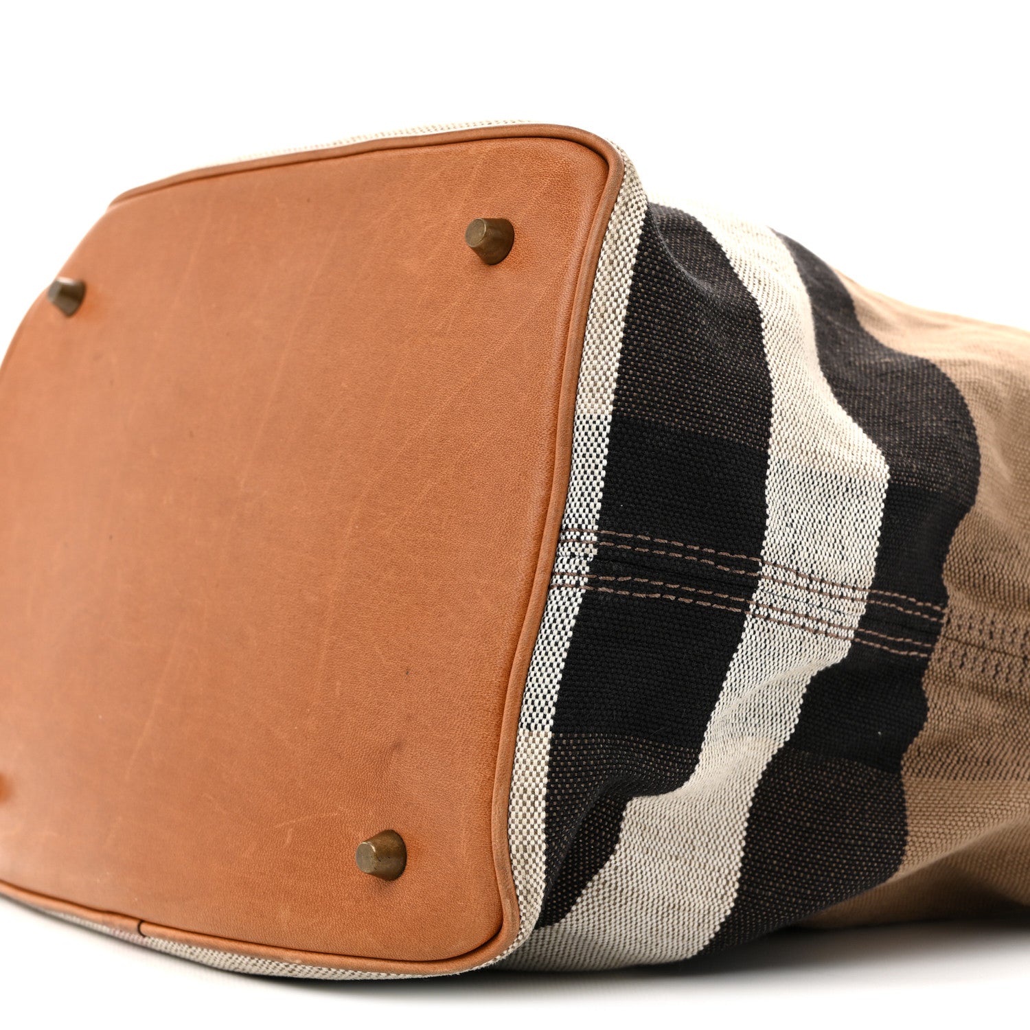 Burberry Canvas Mega Check Medium Ashby Hobo Saddle Brown 10 of 16