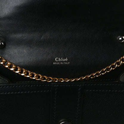 Chloe Shiny Goatskin Calfskin Aby Chain Shoulder Bag Black 10 of 15