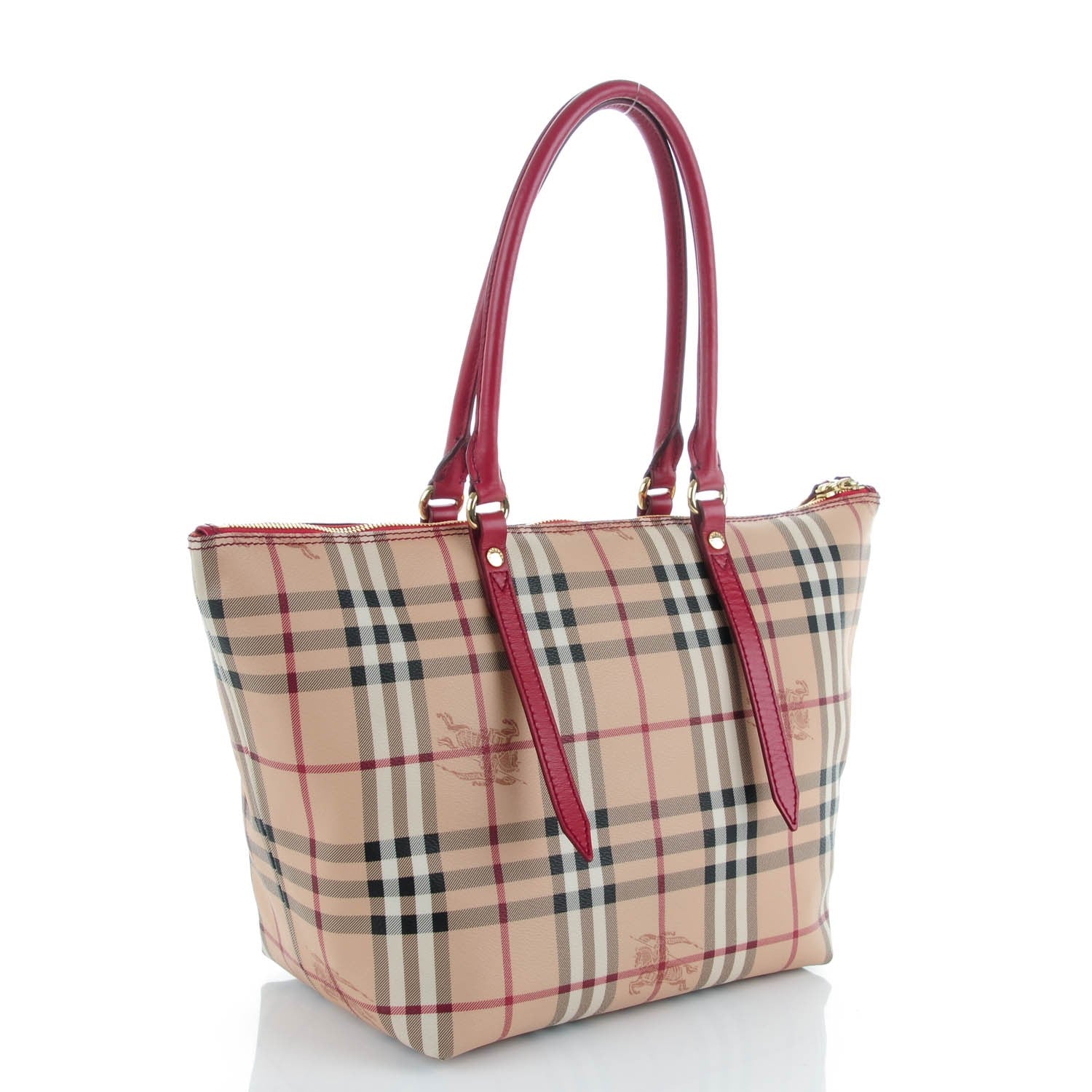 Burberry Haymarket Check Small Salisbury Tote Red 3 of 7