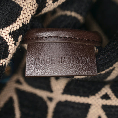 Valentino Garavani Toile Iconographe Nappa Mini Vlogo Signature Bucket Bag Naturale Black Fondant 6 of 9