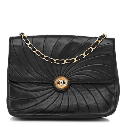 Chanel Lambskin Stitched Single Flap Black 1 of 14
