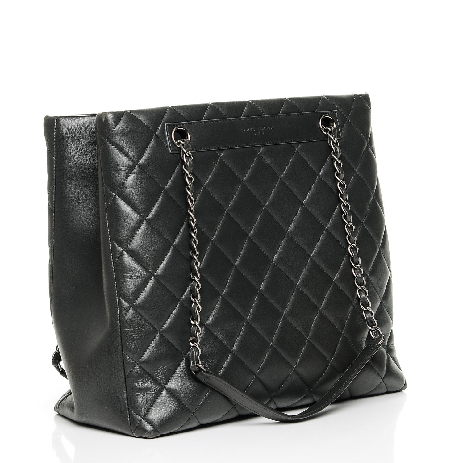 Chanel Lambskin Quilted Trendy CC Shopping Tote Grey 3 of 11