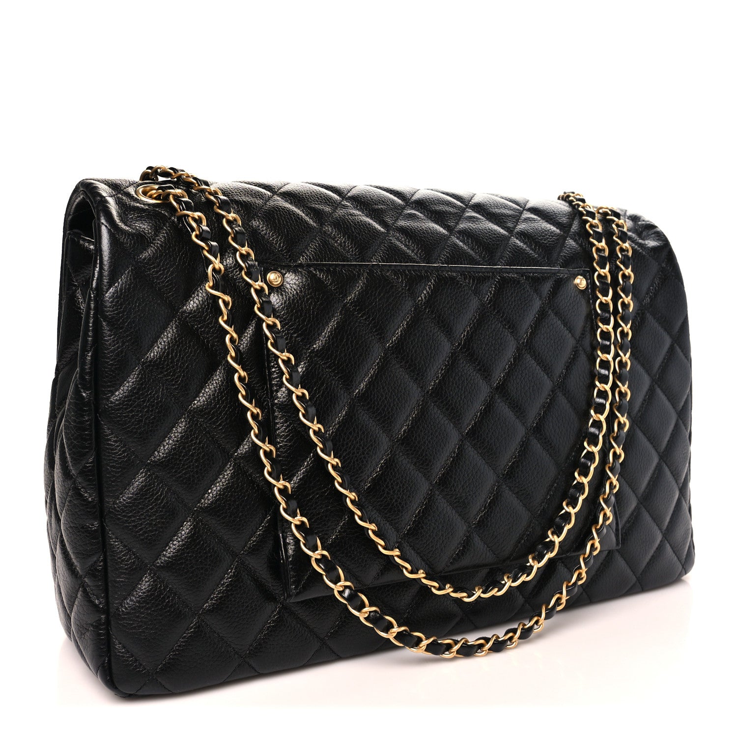 Chanel Grained Calfskin Quilted XXL Travel Flap Bag Black 2 of 10