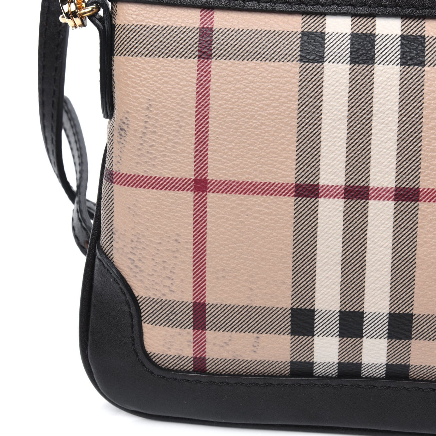Haymarket Check Small Peyton Crossbody Clutch Bag Chocolate