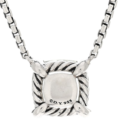 David Yurman Sterling Silver Diamond Prasiolite 9mm Petite Chatelaine Pendant Necklace 4 of 4