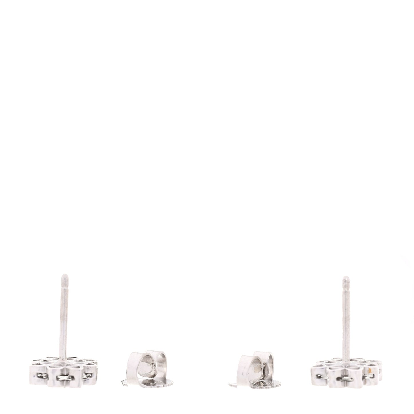 Platinum Diamond Daisy Flower Earrings
