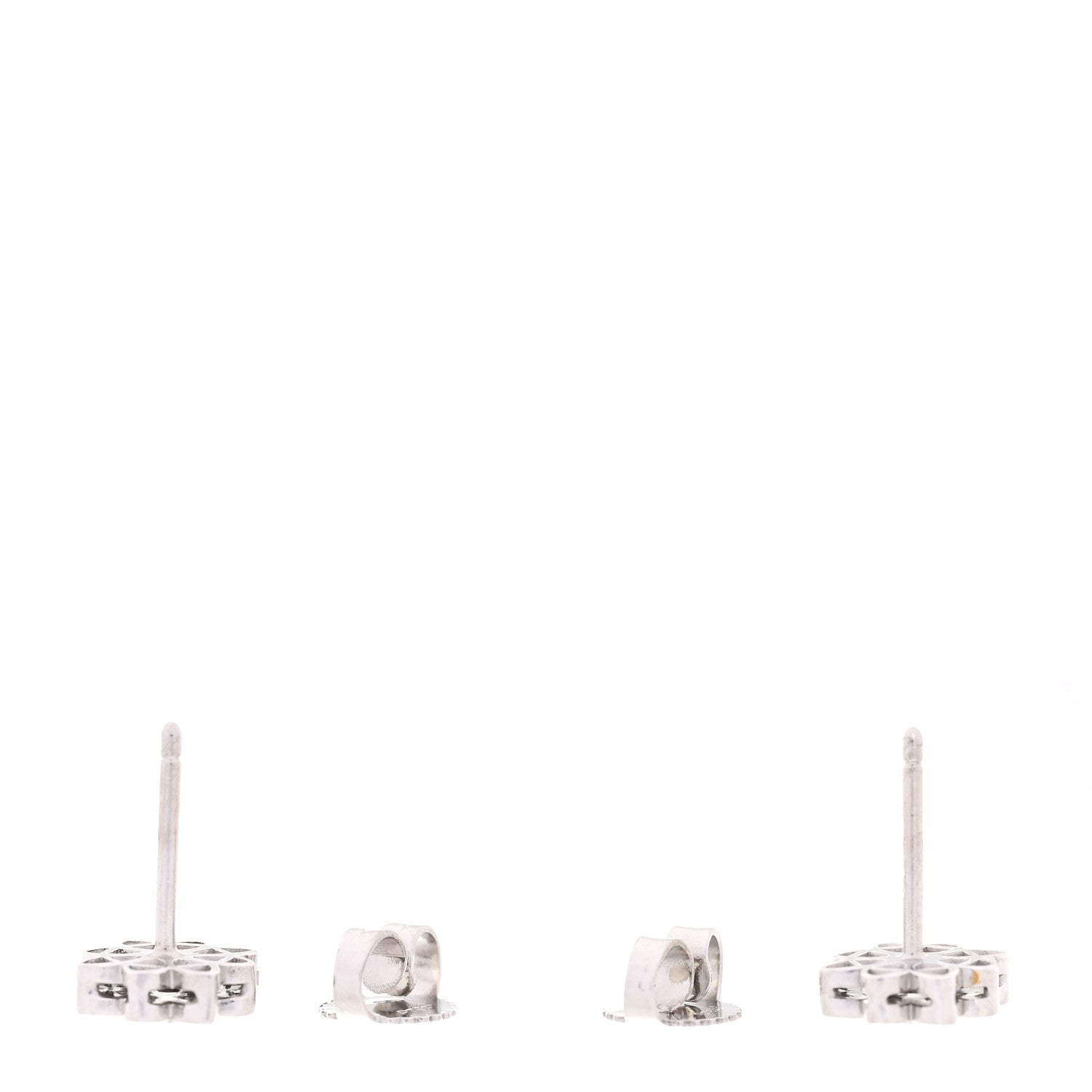 Tiffany Platinum Diamond Daisy Flower Earrings 4 of 5
