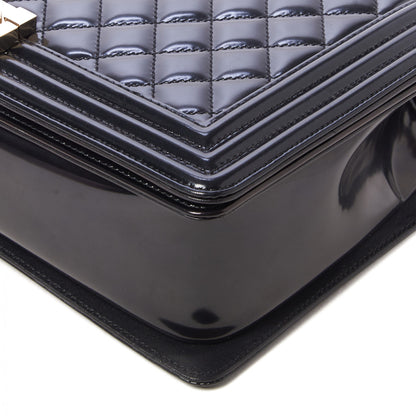 Chanel Iridescent Glazed Calfskin Quilted New Medium Boy Flap Black 4 of 8