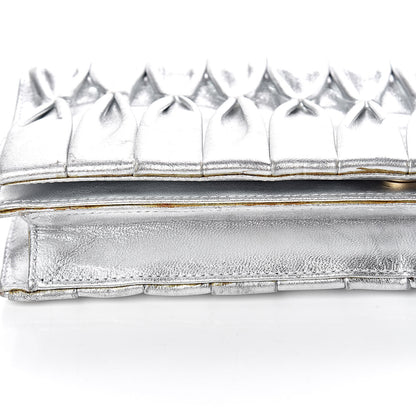 Chanel Metallic Lambskin Chain Clutch Silver 9 of 19