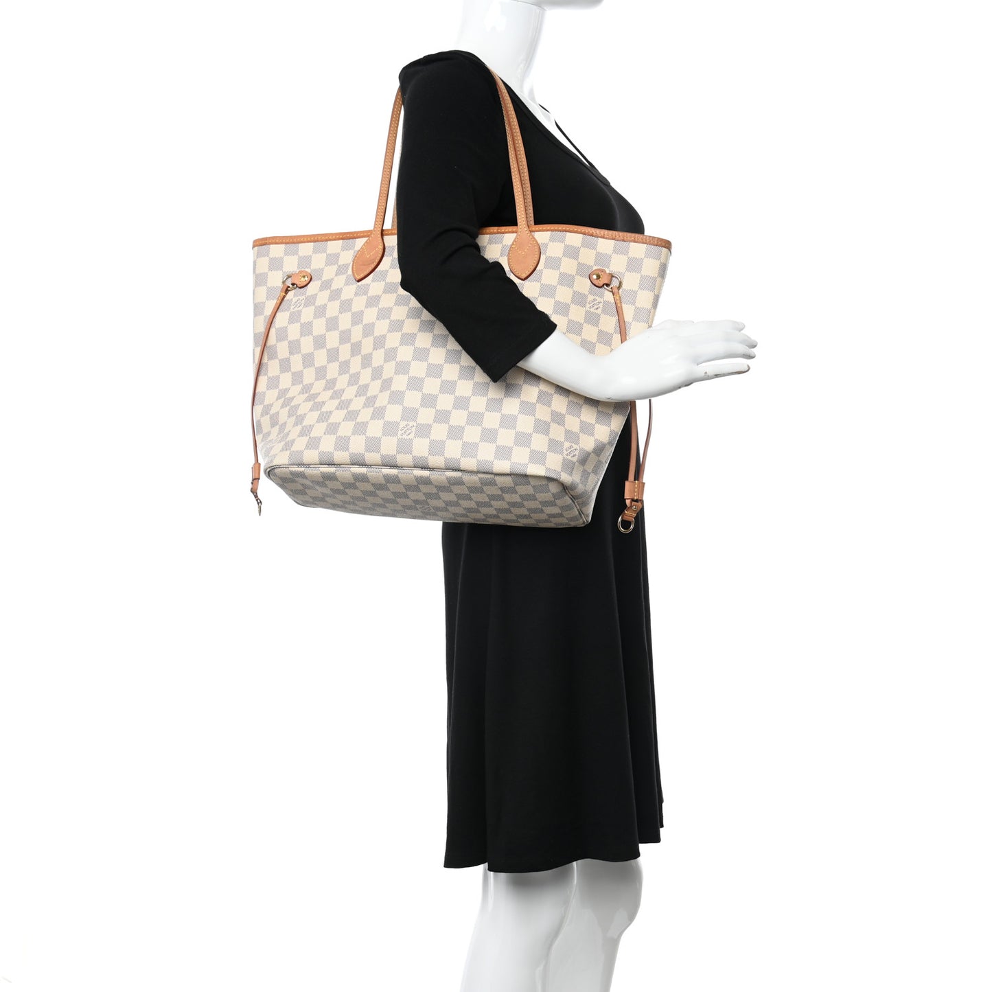 Damier Azur Neo Neverfull MM Rose Ballerine
